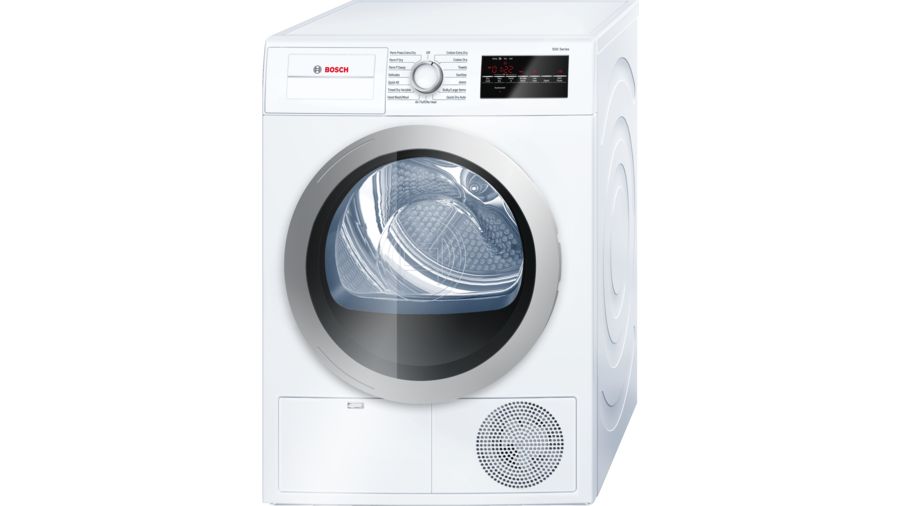 Bosch 500 Series 24" Compact Condensation Dryer, WTG86401UC, White/Silver