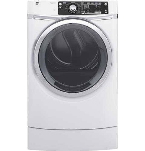 GE® 8.3 cu. ft. capacity RightHeight™ Design Front Load gas ENERGY STAR® dryer with steam GFD49GRSKW GE® 8.3 cu. ft. capacity RightHeight™ Design Front Load gas ENERGY STAR® dryer with steam GFD49GRSKW