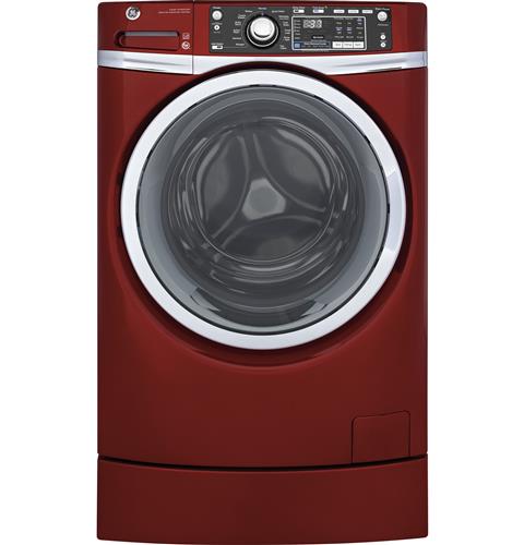 GE® ENERGY STAR® 4.9 DOE cu. ft. capacity RightHeight™ Design Front Load washer with steam GFW490RPK