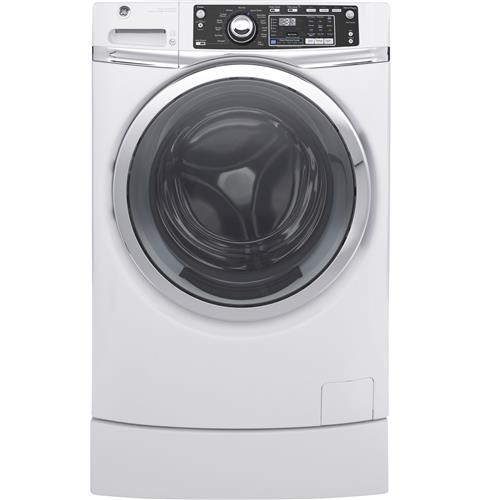 GE® ENERGY STAR® 4.9 DOE cu. ft. capacity RightHeight™ Design Front Load washer with steam GFW490RSK