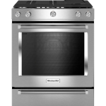 KitchenAid® 30-Inch 5-Burner Dual Fuel Convection Slide-In Range with Baking Drawer - Stainless Stee
