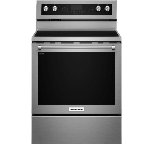 KitchenAid® 30-Inch 5-Element Electric Convection Range - Stainless Steel KFEG500ESS