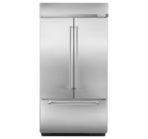 KitchenAid® 24.2 Cu. Ft. 42" Width Built-In Stainless French Door Refrigerator KBFN502ESS