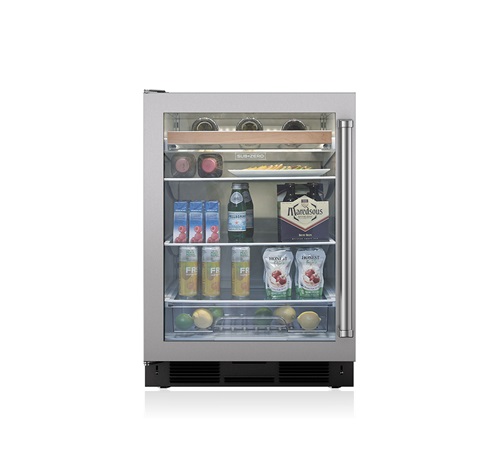 Sub-Zero 24" Under the Counter Beverage Center- Stainless Steel W/Tubular Handle and Glass Door 24BG Sub-Zero 24" Under the Counter Beverage Center- Stainless Steel W/Tubular Handle and Glass Door 24BG