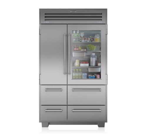 Sub-Zero 48" Pro Refrigerator/Freezer W/Glass Door - Stainless Steel 648PRO/G Sub-Zero 48" Pro Refrigerator/Freezer W/Glass Door - Stainless Steel 648PRO/G