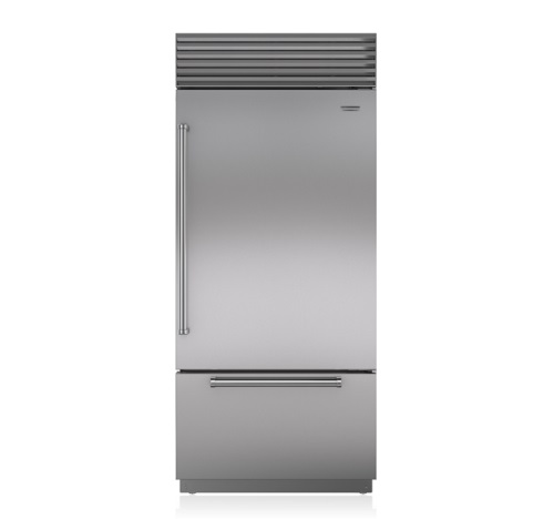 Sub-Zero 36" Over Under - Refrigerator/Freezer - Stainless W/ Tubular Handle BI-36U/S/TH-LH