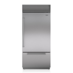 Sub-Zero 36" Over Under - Refrigerator/Freezer - Stainless W/ Tubular Handle BI-36U/S/TH-LH