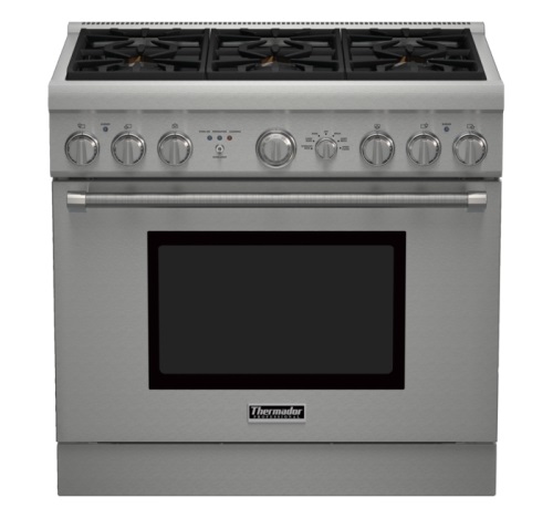 Thermador 36" Pro Harmony Dual Fuel 6 Burner Range - Stainless Steel PRD366GHU