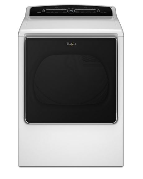 Whirlpool 8.8 cu.ft Top Load HE Electric Dryer with Intuitive Touch Controls, Steam Refresh WED8500D