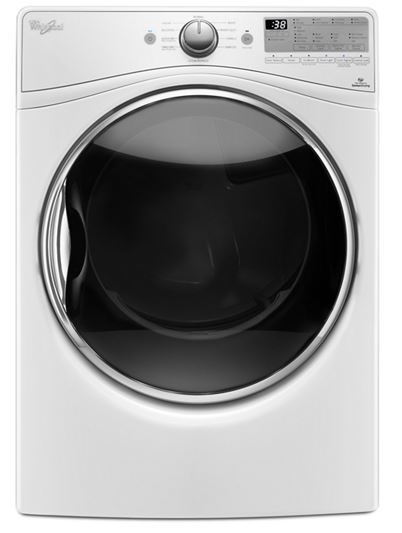 Whirlpool 7.4 cu.ft Front Load Gas Dryer with Advanced Moisture Sensing, EcoBoost™ WGD92HEFW Whirlpool 7.4 cu.ft Front Load Gas Dryer with Advanced Moisture Sensing, EcoBoost™ WGD92HEFW