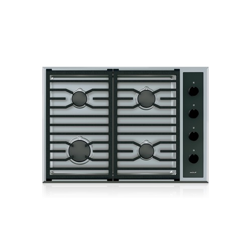 Wolf 30" Transitional 4 Burner Gas Cooktop- Stainless Steel CG304T/S