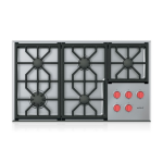 Wolf 36" Professional 5 Burner Gas Cooktop - Stainless Steel CG365P/S