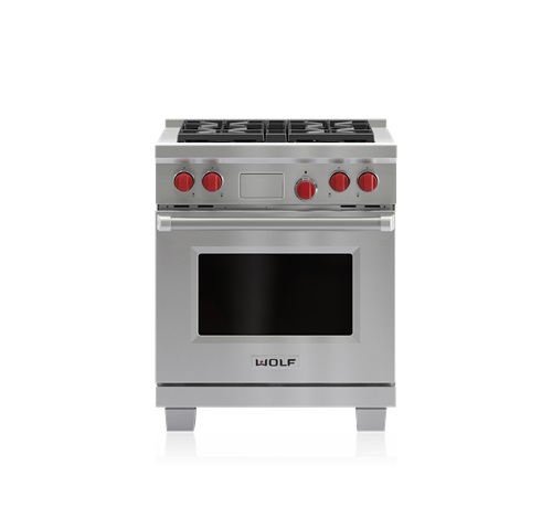 Wolf 30" Dual Fuel Range with 4 Burners DF304